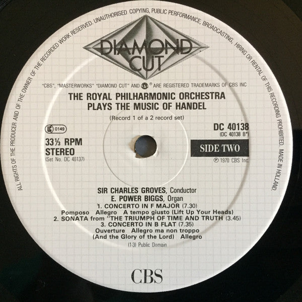 Sir Charles Groves / Royal Philharmonic Orchestra : The Music Of Handel (2xLP)