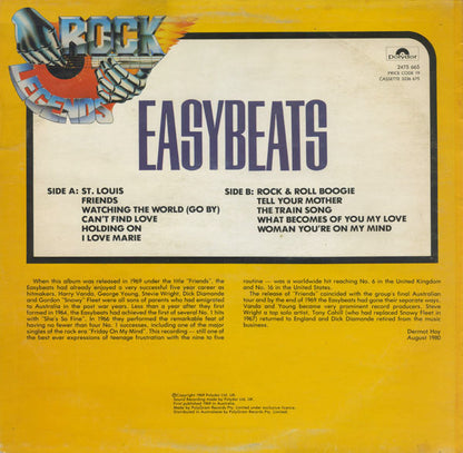 Easybeats* : Rock Legends (LP, Album, RE)