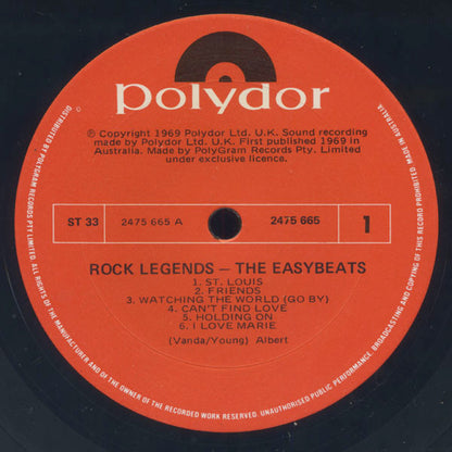Easybeats* : Rock Legends (LP, Album, RE)
