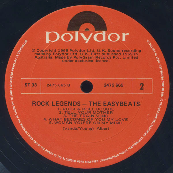 Easybeats* : Rock Legends (LP, Album, RE)