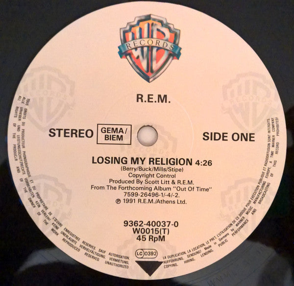 R.E.M. : Losing My Religion (12", Single)