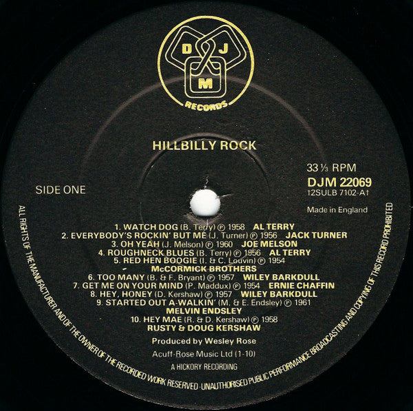 Various : Hillbilly Rock (20 Rare Tracks From The Hickory Vaults) (LP, Comp)