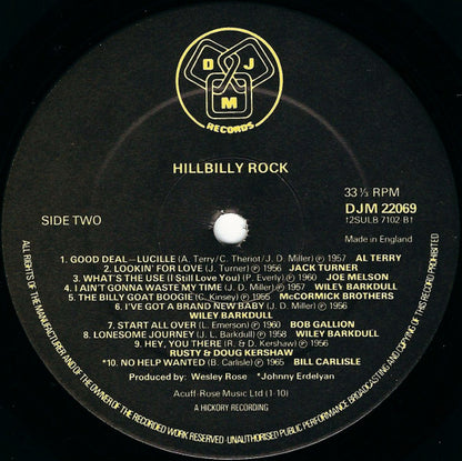 Various : Hillbilly Rock (20 Rare Tracks From The Hickory Vaults) (LP, Comp)