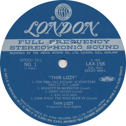 Thin Lizzy : Thin Lizzy (LP, Album, RE)
