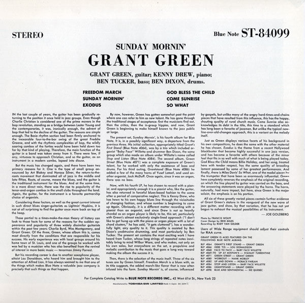 Grant Green : Sunday Mornin' (LP, Album, RE)