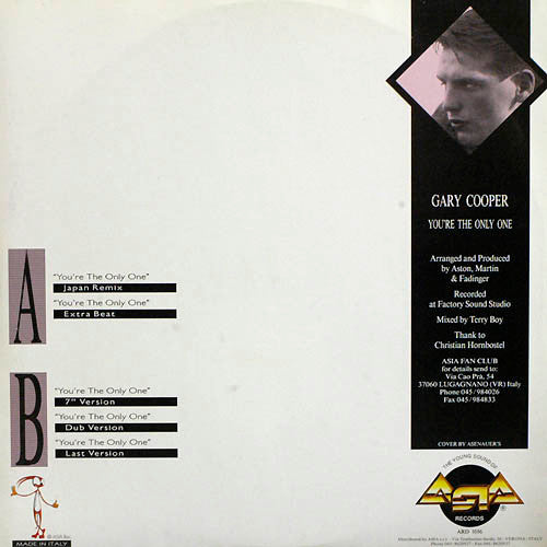 Gary Cooper : You're The Only One (12")
