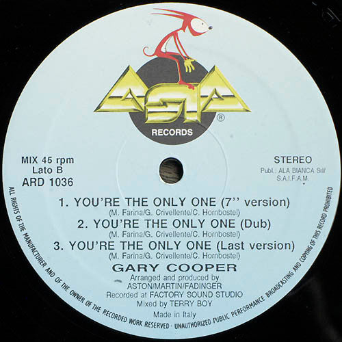 Gary Cooper : You're The Only One (12")
