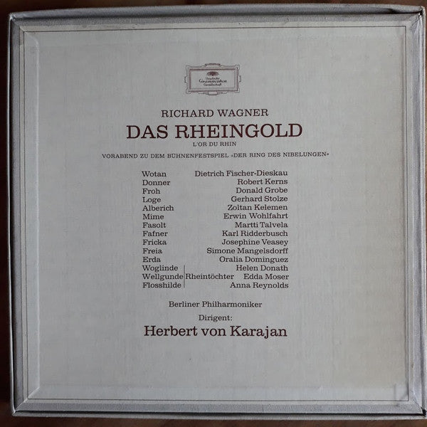 Richard Wagner - Berliner Philharmoniker, Herbert Von Karajan : Das Rheingold (3xLP + Box, RE)