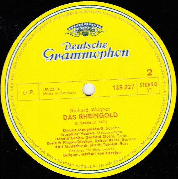 Richard Wagner - Berliner Philharmoniker, Herbert Von Karajan : Das Rheingold (3xLP + Box, RE)
