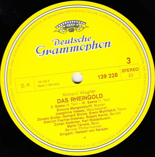 Richard Wagner - Berliner Philharmoniker, Herbert Von Karajan : Das Rheingold (3xLP + Box, RE)
