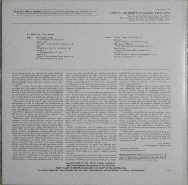 Johann Sebastian Bach : A New Sound From The Japanese Bach Scene (LP)