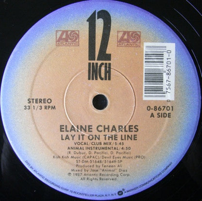 Elaine Charles : Lay It On The Line (12", Single)