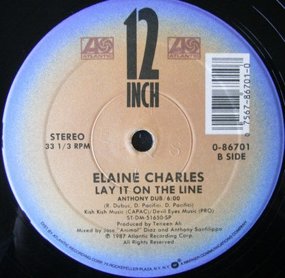 Elaine Charles : Lay It On The Line (12", Single)