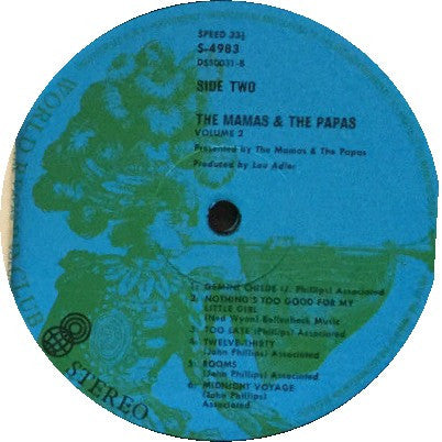 The Mamas & The Papas : The Mamas & The Papas Vol. 2 (LP, Album, Club, RE)