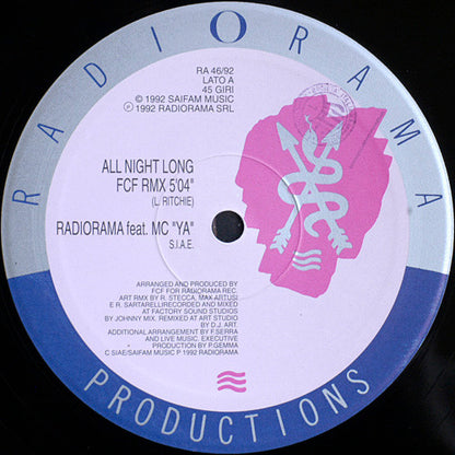 Radiorama Feat MC Ya : All Night Long (12")