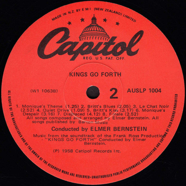 Elmer Bernstein : Kings Go Forth - Music From The Motion Picture Soundtrack (LP, Album, RE)