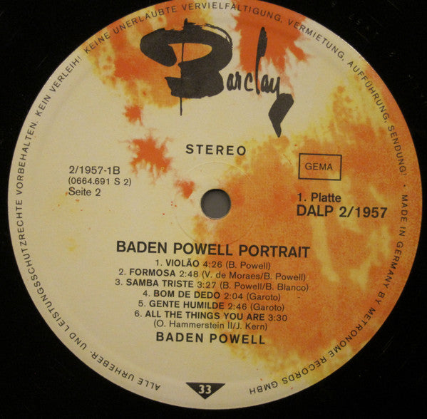 Baden Powell : Portrait (2xLP, Comp)
