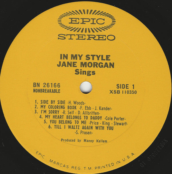 Jane Morgan : In My Style (LP)