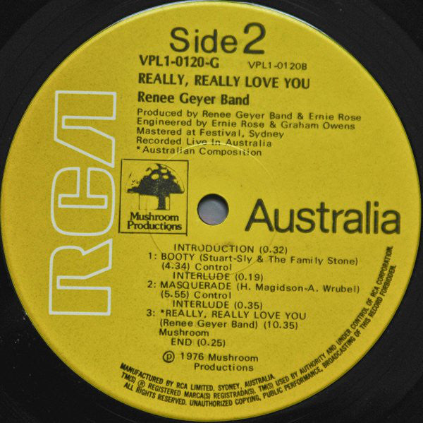Renee Geyer Band : Really Really Love You (LP, Album, Gat)