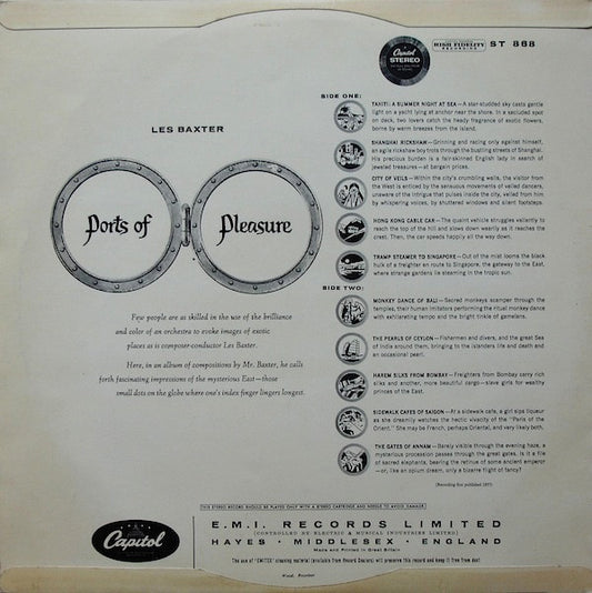 Les Baxter With His Les Baxter Chorus And Les Baxter & His Orchestra : Ports Of Pleasure (LP, Album)