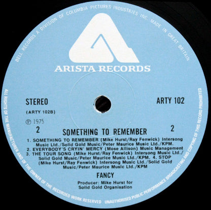 Fancy (3) : Something To Remember (LP, Album)