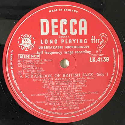 Various : Scrapbook Of British Jazz 1926 - 1956 (LP, Comp, Mono)