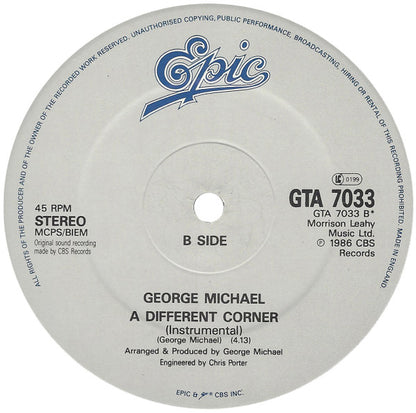 George Michael : A Different Corner (12", Single, Gat)