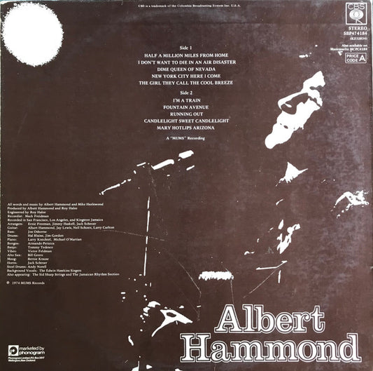 Albert Hammond : Albert Hammond (LP, Album)