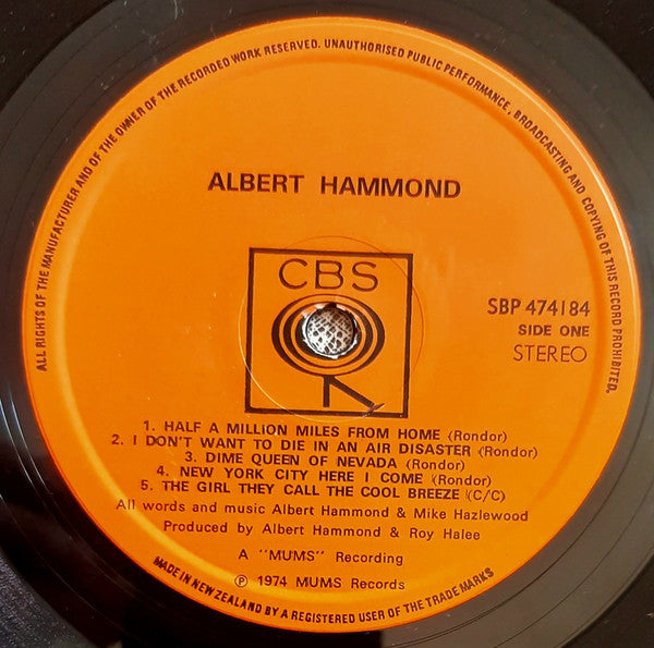 Albert Hammond : Albert Hammond (LP, Album)