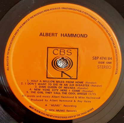 Albert Hammond : Albert Hammond (LP, Album)