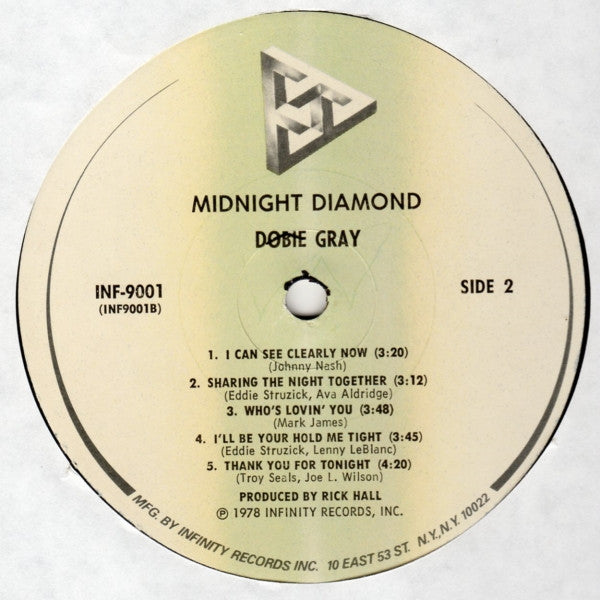 Dobie Gray : Midnight Diamond (LP, Album, Pin)