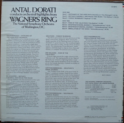 Richard Wagner / Antal Dorati  Conducting  National Symphony Orchestra Of Washington, D.C.* : Antal Dorati Conducts Orchestral Highlights From Wagner's Ring (LP)