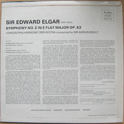 Elgar*, Sir Adrian Boult, London Philharmonic Orchestra : Symphony No 2 In E Flat (LP)