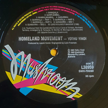 Yothu Yindi : Homeland Movement (LP, Album)