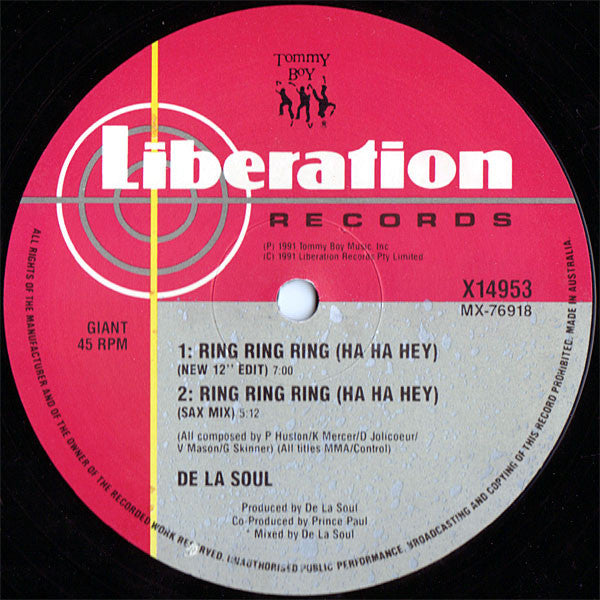 De La Soul : Ring Ring Ring (Ha Ha Hey) (12", Maxi)