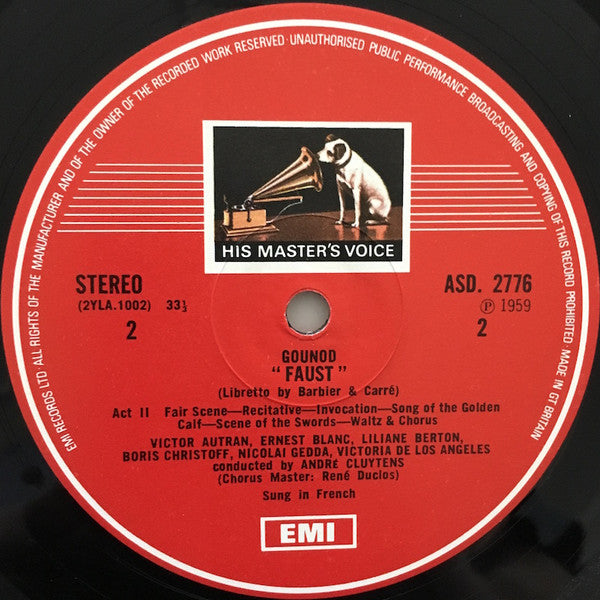 Charles Gounod - Victoria De Los Angeles, Nicolai Gedda, Boris Christoff, Orchestre National De L'Opéra De Paris & Choeur National De L'Opéra De Paris, André Cluytens : Faust (4xLP, Album, RE + Box)