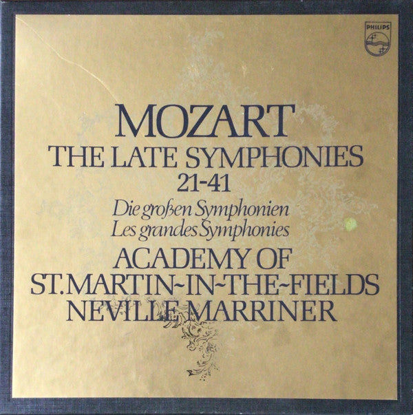 Mozart*, Academy Of St. Martin-in-the-Fields*, Neville Marriner* : The Late Symphonies = Die Großen Symphonien = Les Grandes Symphonies 21 - 41 (8xLP + Box)