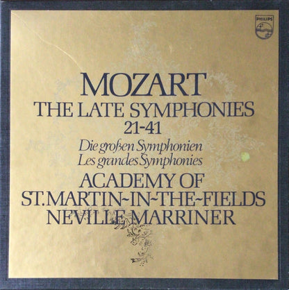Mozart*, Academy Of St. Martin-in-the-Fields*, Neville Marriner* : The Late Symphonies = Die Großen Symphonien = Les Grandes Symphonies 21 - 41 (8xLP + Box)