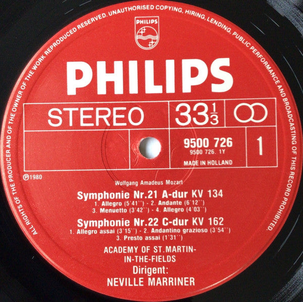 Mozart*, Academy Of St. Martin-in-the-Fields*, Neville Marriner* : The Late Symphonies = Die Großen Symphonien = Les Grandes Symphonies 21 - 41 (8xLP + Box)