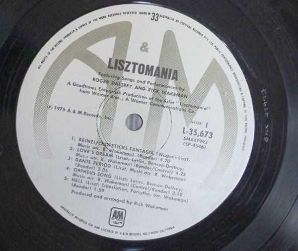 Rick Wakeman : Lisztomania (LP, Album)