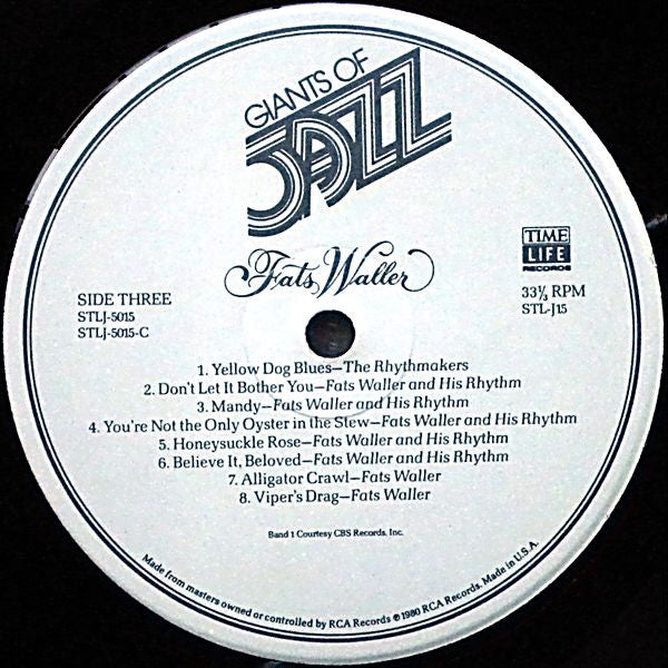 Fats Waller : Giants Of Jazz: Fats Waller (3xLP, Comp + Box)