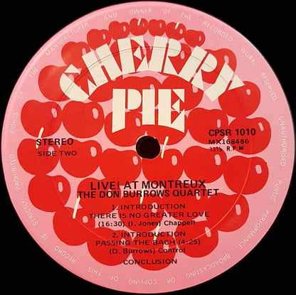 The Don Burrows Quartet : Live! At Montreux (LP, Album, Box)