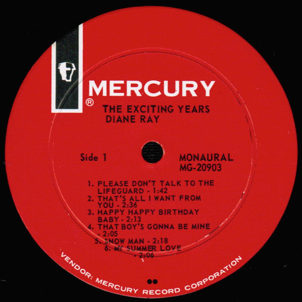 Diane Ray : The Exciting Years (LP, Album, Mono)