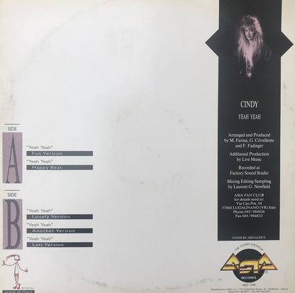Cindy (2) : Yeah Yeah (12")