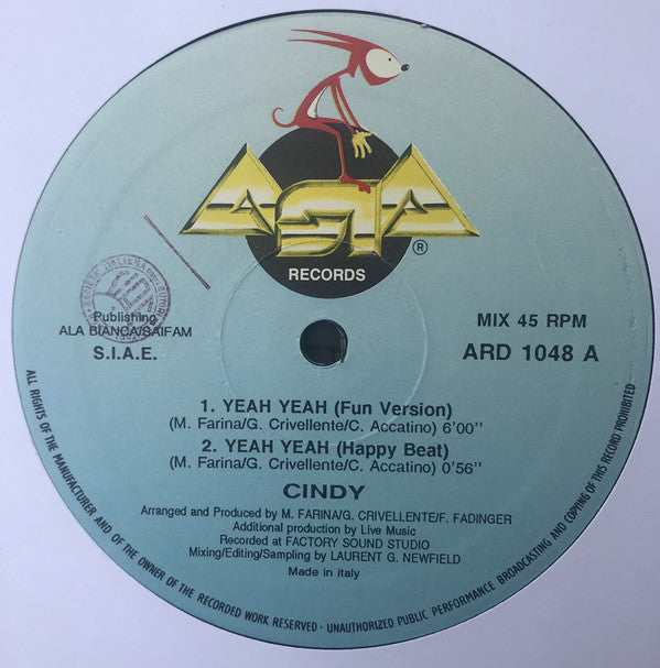 Cindy (2) : Yeah Yeah (12")