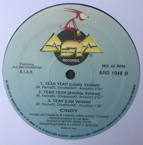 Cindy (2) : Yeah Yeah (12")