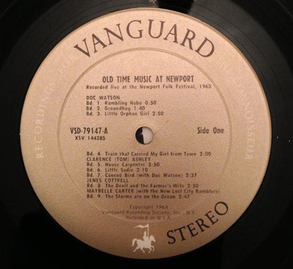 Various : Old Time Music At Newport (Recorded Live At The Newport Folk Festival 1963) (LP)