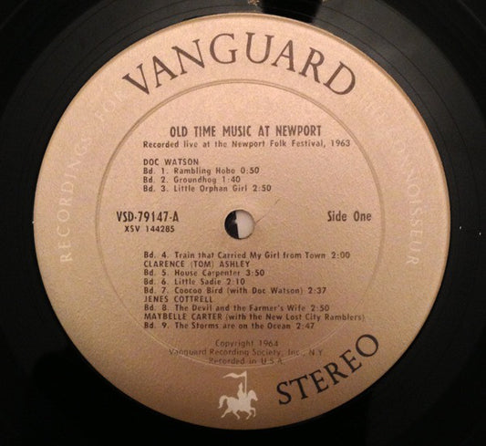 Various : Old Time Music At Newport (Recorded Live At The Newport Folk Festival 1963) (LP)
