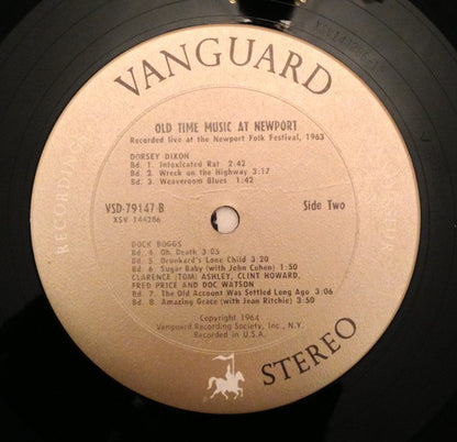 Various : Old Time Music At Newport (Recorded Live At The Newport Folk Festival 1963) (LP)