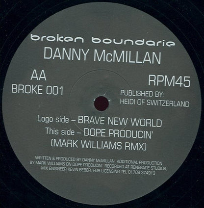 Danny McMillan : Brave New World (12")